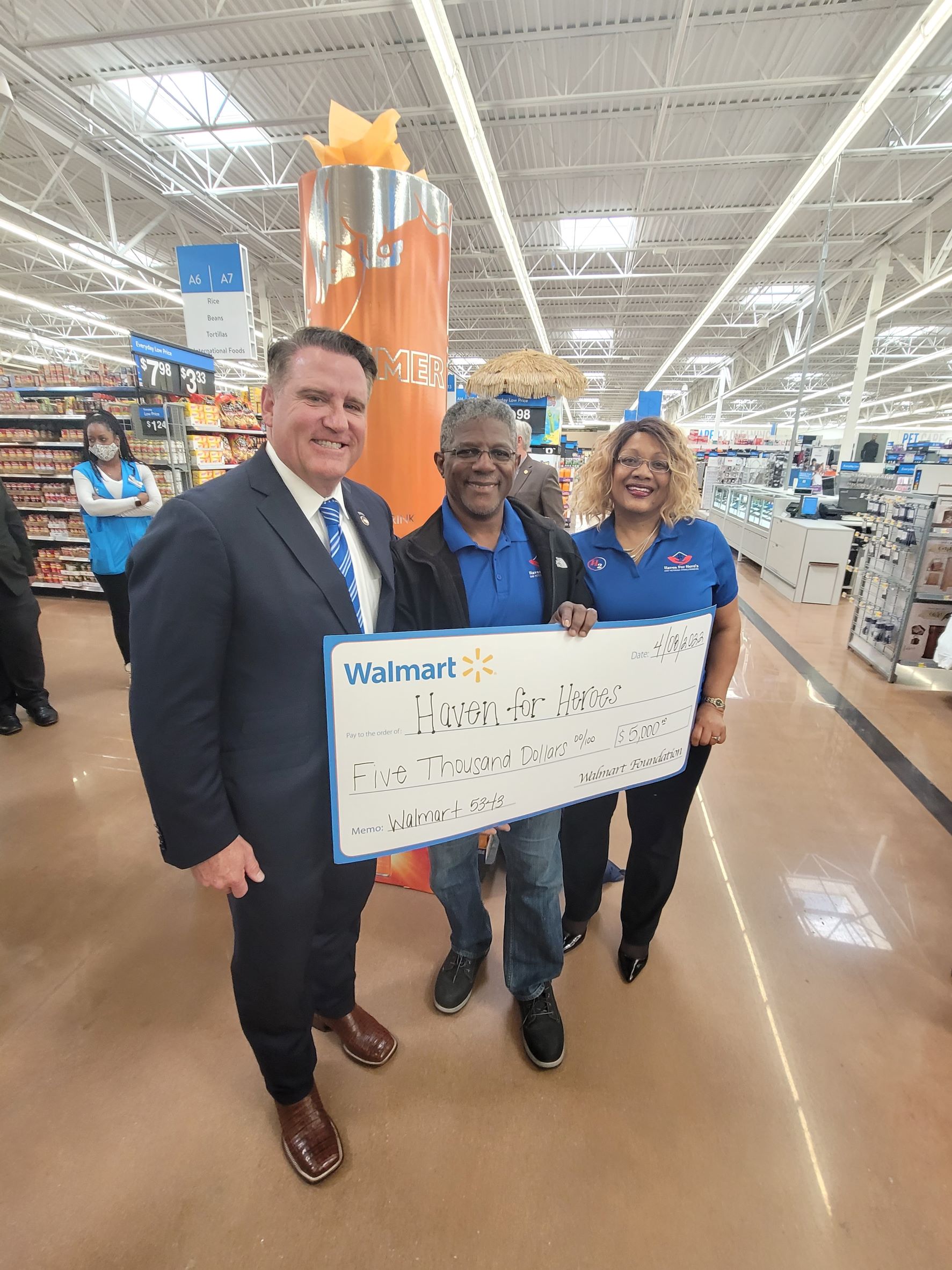 Walmart Grand Reopening and Donation